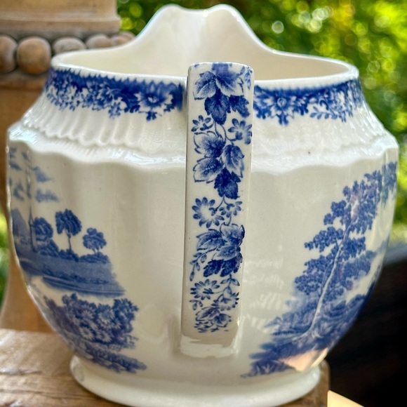 Swinnerton’s Staffordshire England Blue and White Silverdale Pitcher - Picture 3 of 9